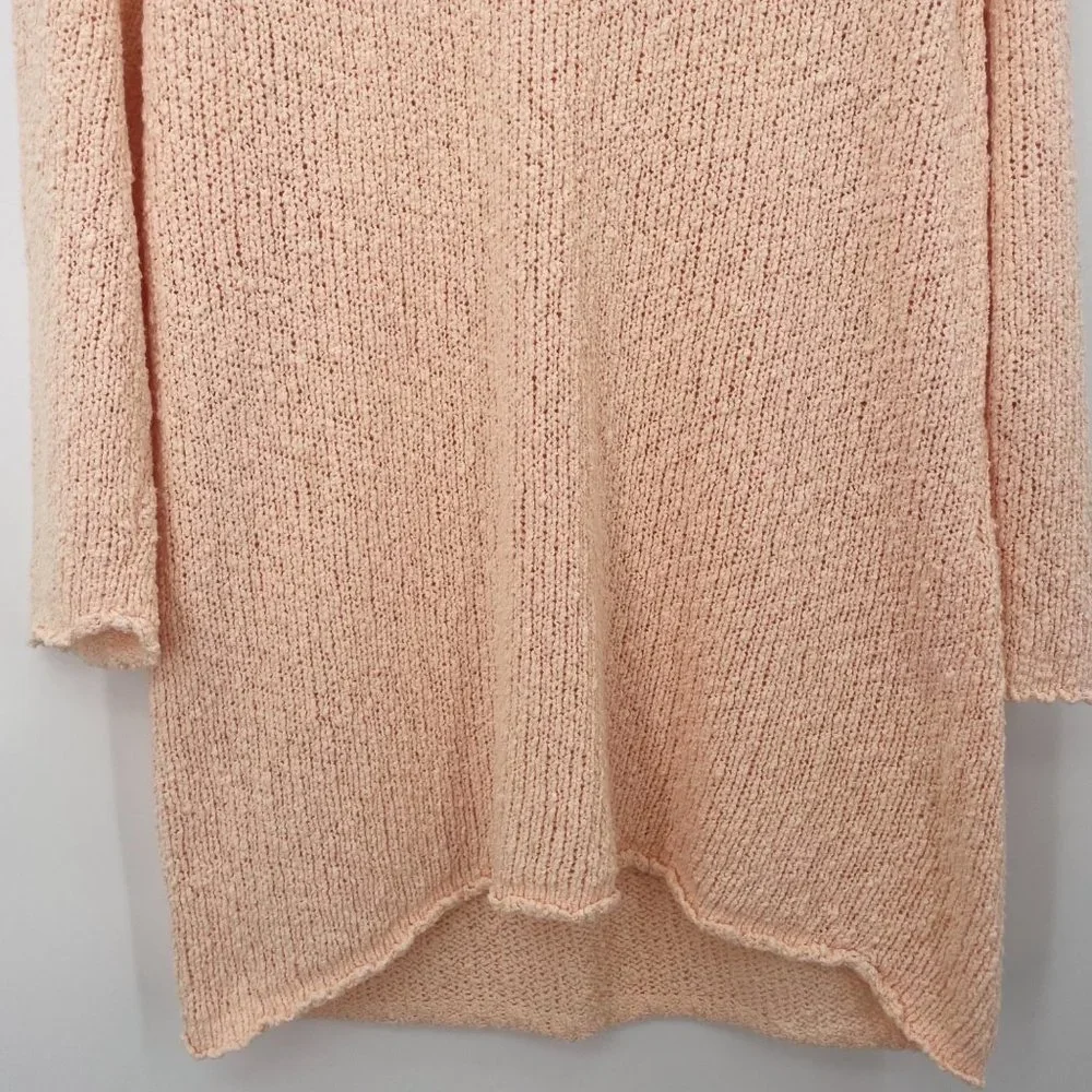 J. Jill Open Knit Sweater Size XL X-Large Cotton Nylon Peach Pink Womens - Picture 2 of 5